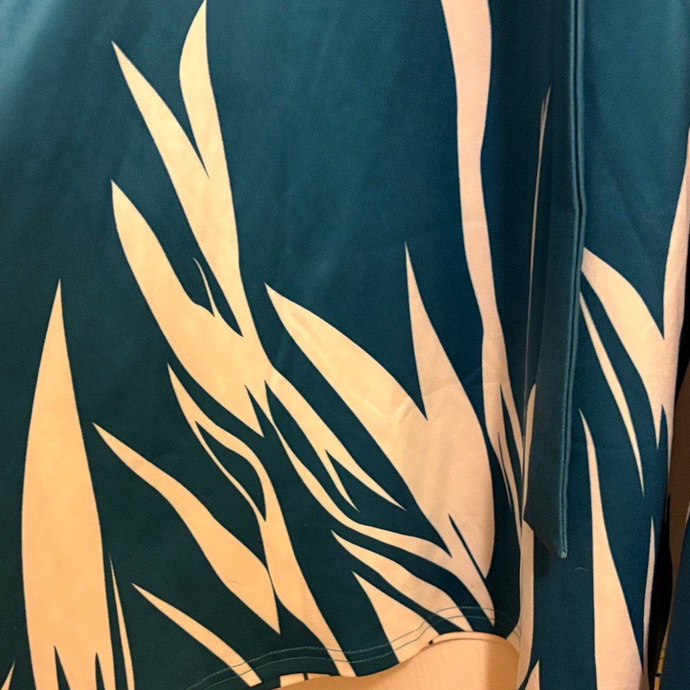 NWOT-Teal and White Women's Dress - Picture 2 of 4